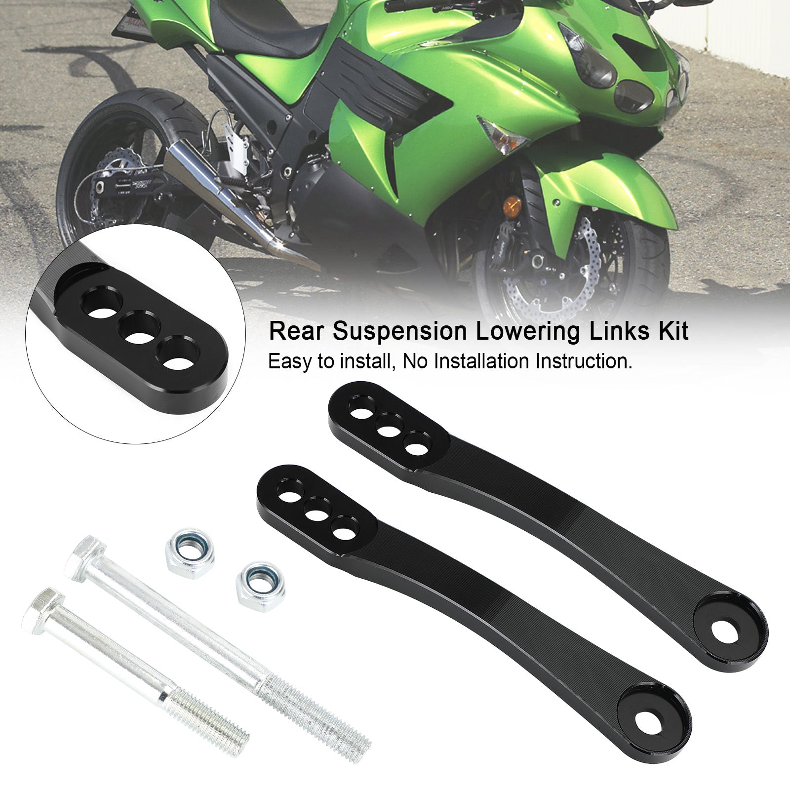 Kit de liens d'abaissement de Suspension arrière pour KAWASAKI ZX-14R NINJA 2006-2022 ZZR 1400