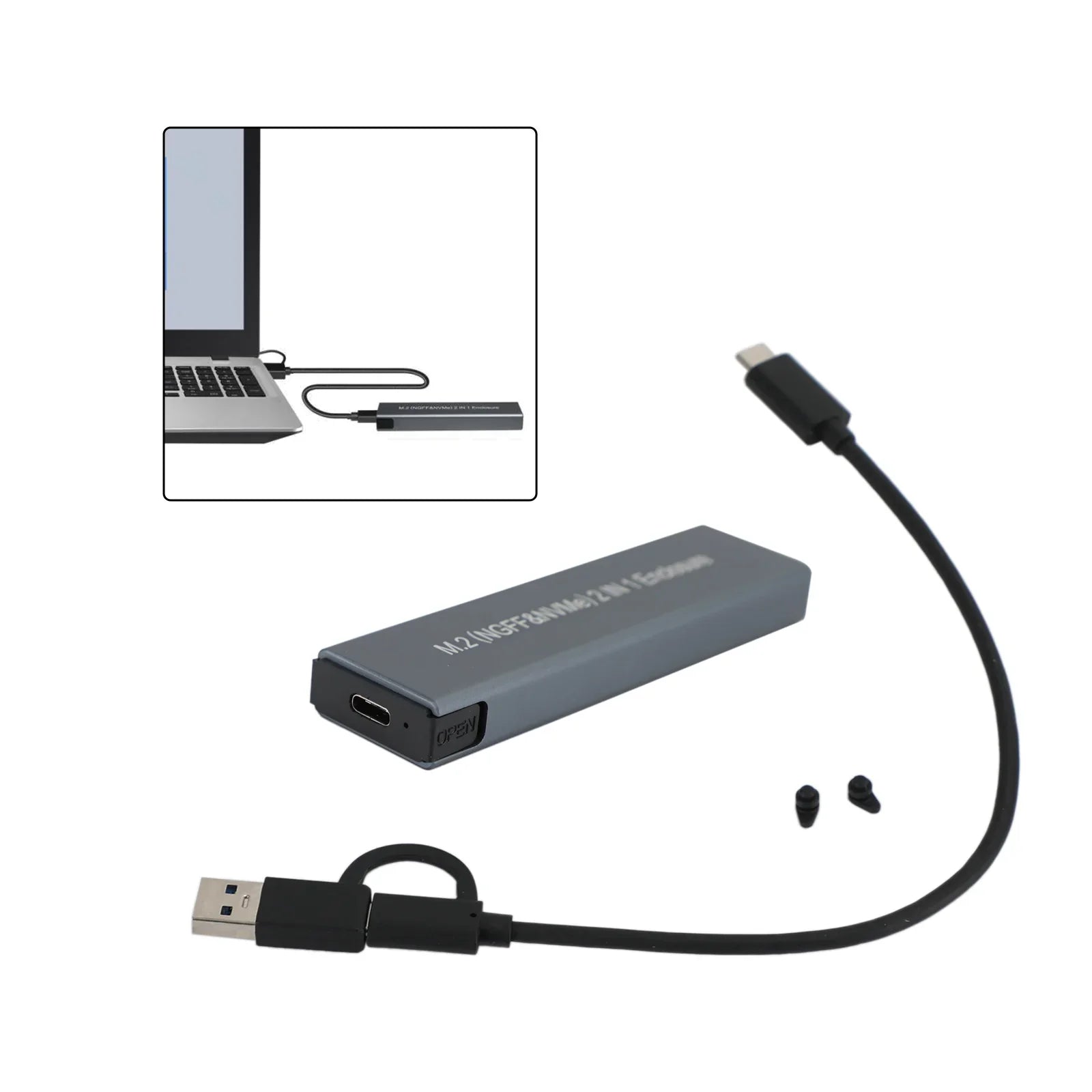 SSD -kotelo M.2 NVME - USB 3.1 kaksoisprotokollan kiintolevy M2 NVME -laatikko