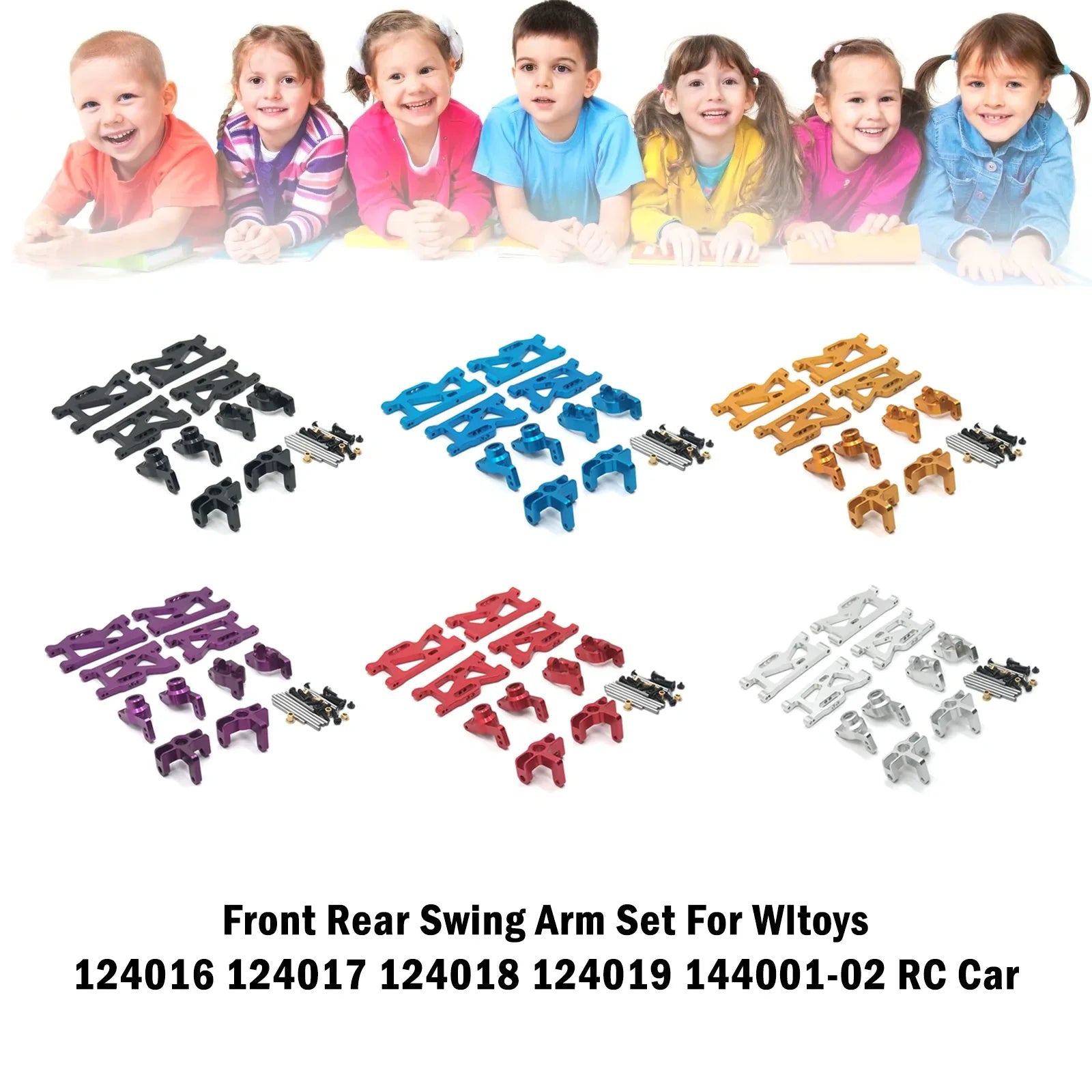 Ensemble de bras oscillant avant arrière pour voiture Wltoys 124016 124017 124018 124019 144001-02 RC