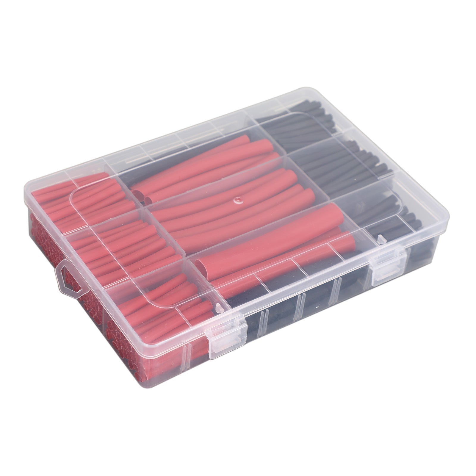 300 pièces Kit de gaines thermorétractables 3: 1 Ratio double paroi adhésive doublée Kit noir rouge