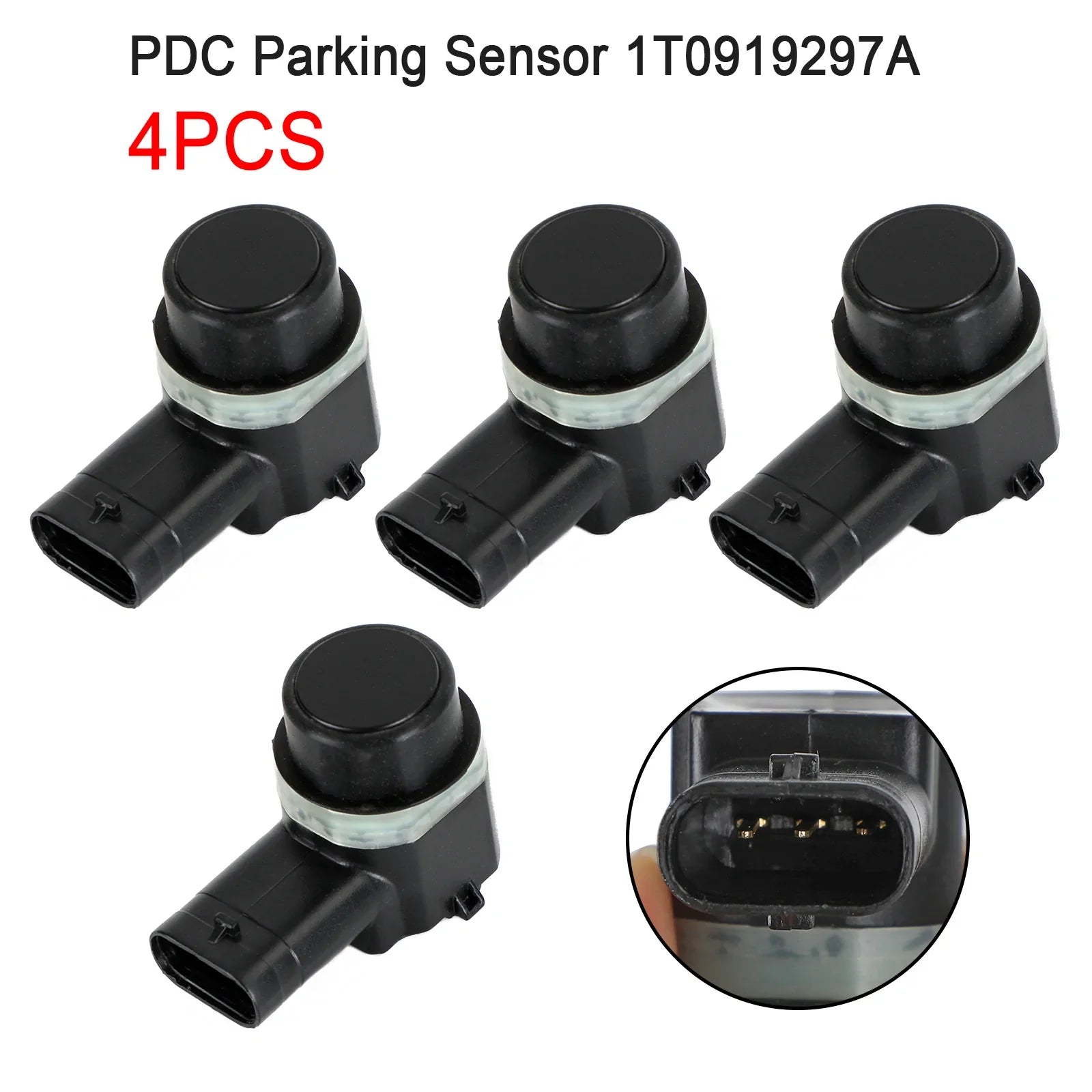 4X Sensor de aparcamiento PDC 1T0919297A para VW Golf Passat Sharan Tiguan Touran genérico