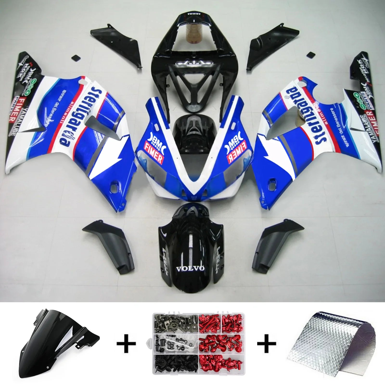 Kit de carénage Amotopart pour Yamaha YZF 1000 R1 2000-2001 générique