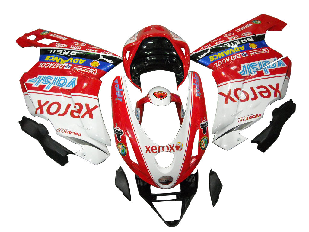 Carénages Amotopart pour 2003-2004 Ducati 999 Rouge et Blanc Xerox Generic