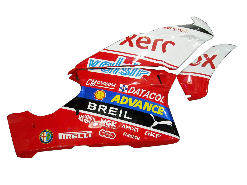 Carénages Amotopart pour 2003-2004 Ducati 999 Rouge et Blanc Xerox Generic