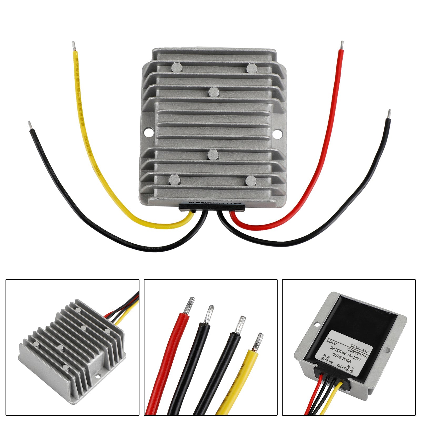 Convertidor Buck DC/DC 12V/24V a 3.3V 10A Módulo de fuente de alimentación regulador