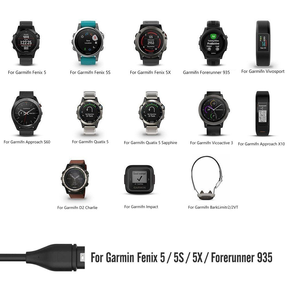 Cordon de câble de charge USB pour Garmin Fenix 5 5S 5X Vivoactive 3 Vivosport