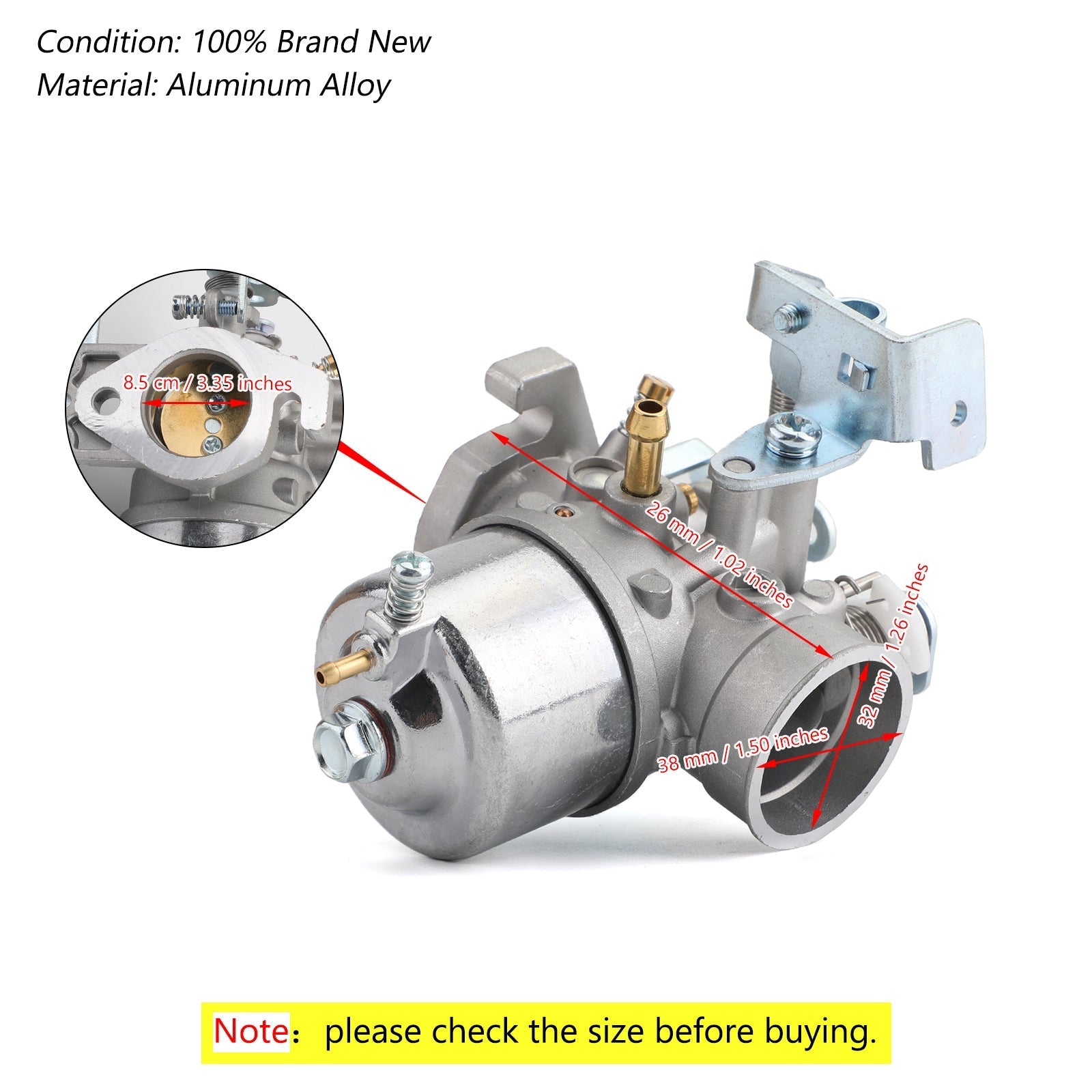 Hiilikaasutin Yamaha Golfkärryille 1985-1995 G2 G5 G8 G9 G11 Generic 4-tahtimoottori