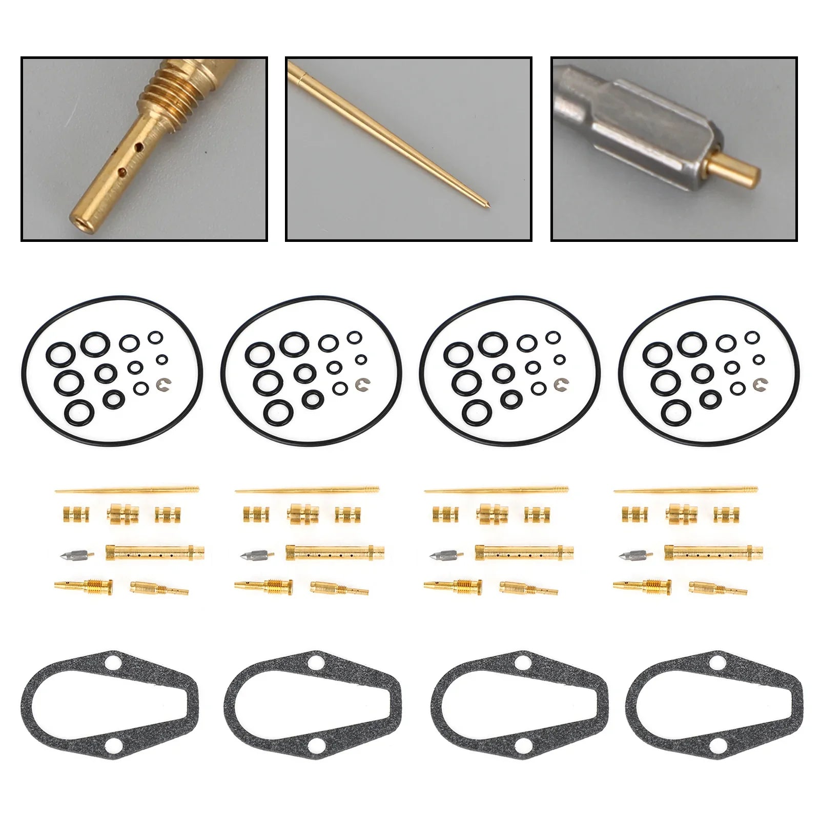 Kit di ricostruzione carburatore 4X per HONDA CB500 CB500K Four 1971-1973 generico