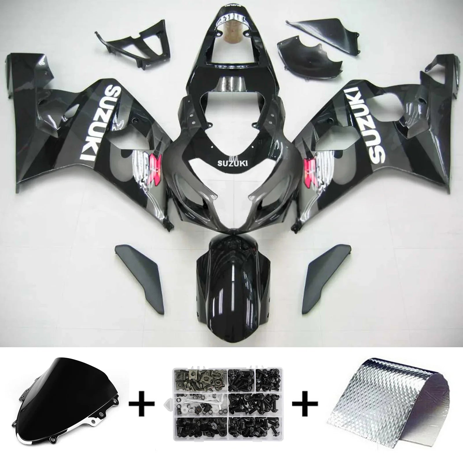 Amotopart Suzuki GSXR 600/750 2004-2005 Kit Carenatura Plastica ABS per Carrozzeria