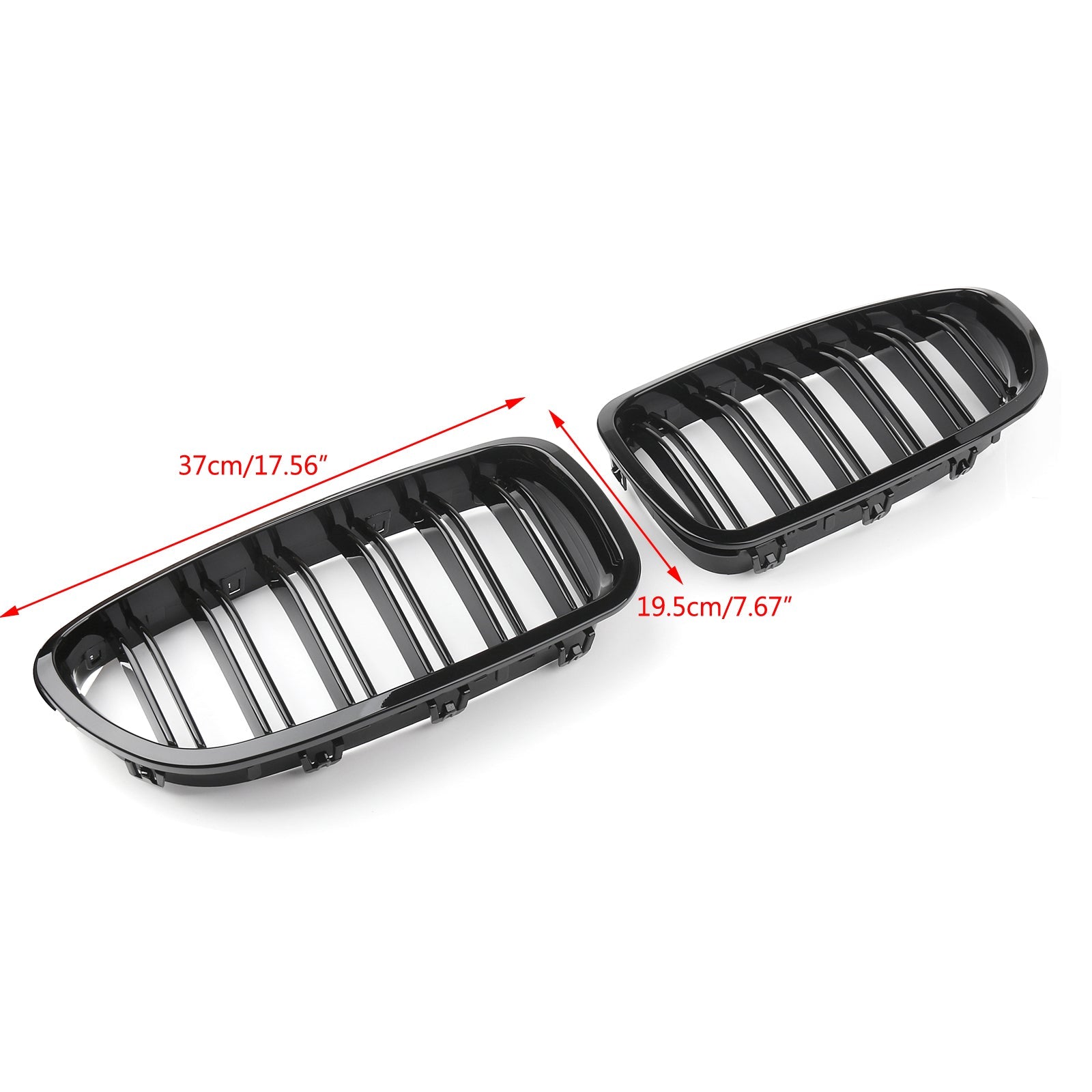 Grille de calandre pour capot avant noir brillant Double ligne pour BMW F10 F18 10-16