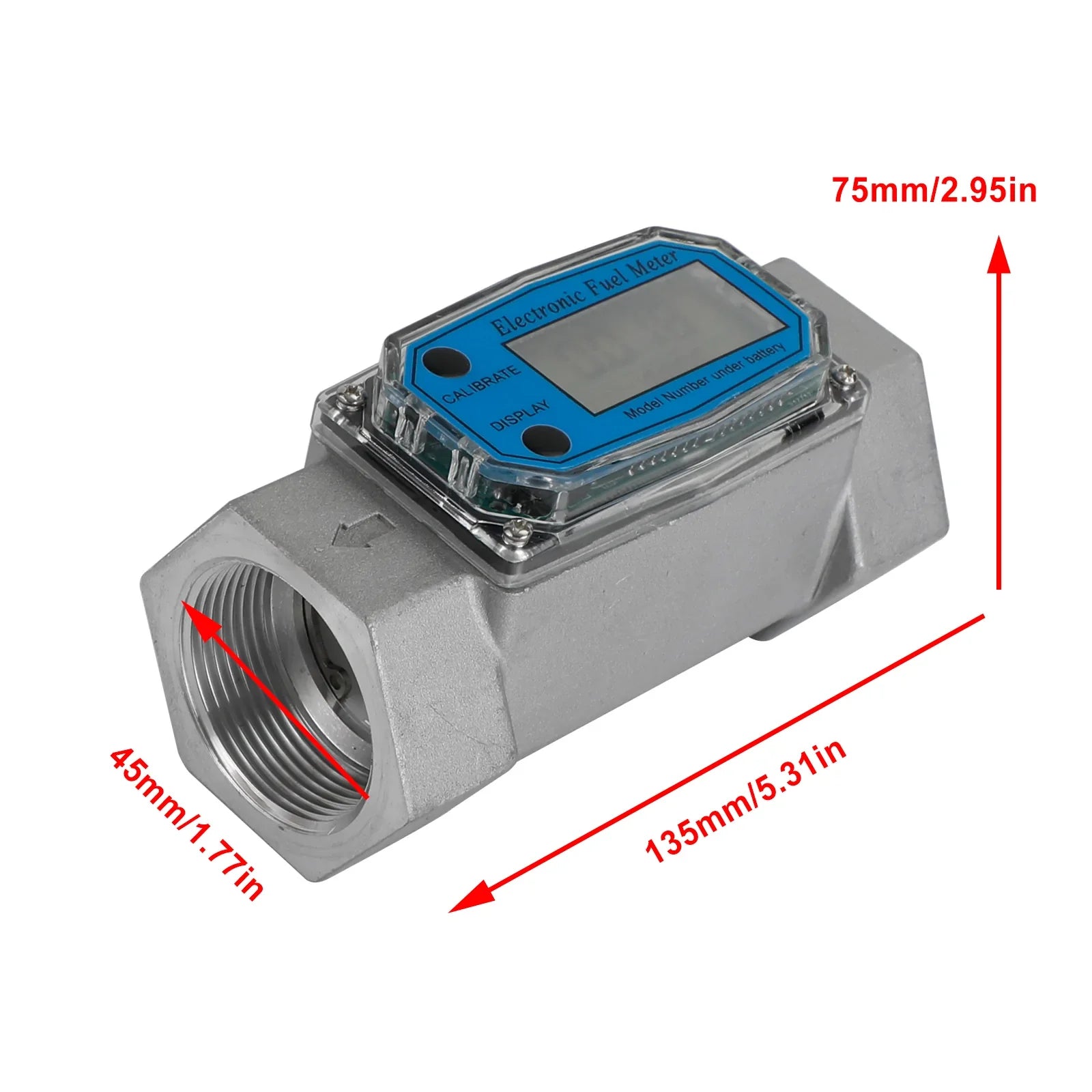 Débitmètre de carburant diesel numérique à turbine jauge de débit à engrenage ovale BSPT/NPT