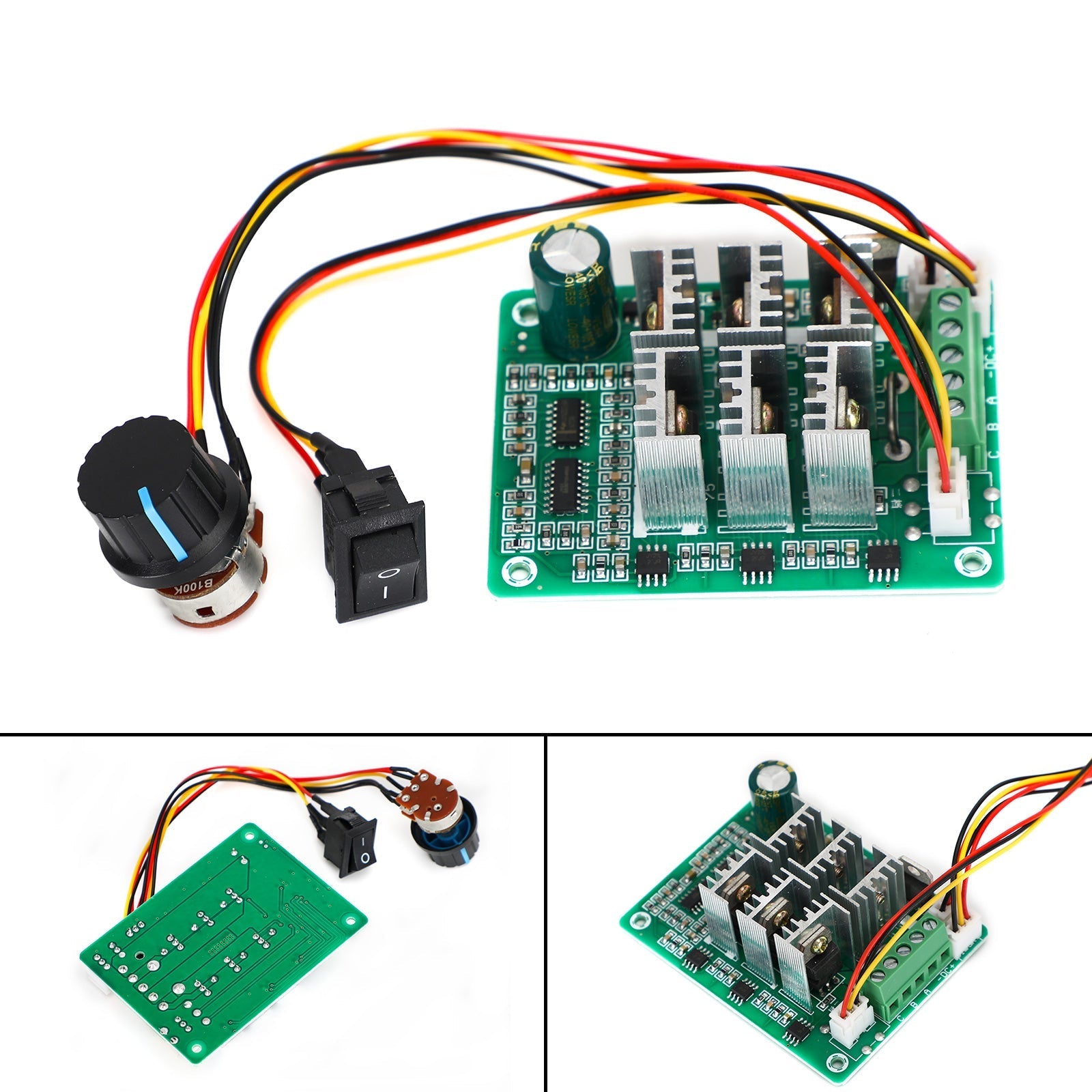 DC 5V-36V 15A PWM DC Brushless Contrôle de la vitesse du moteur CW CCW Commutateur réversible