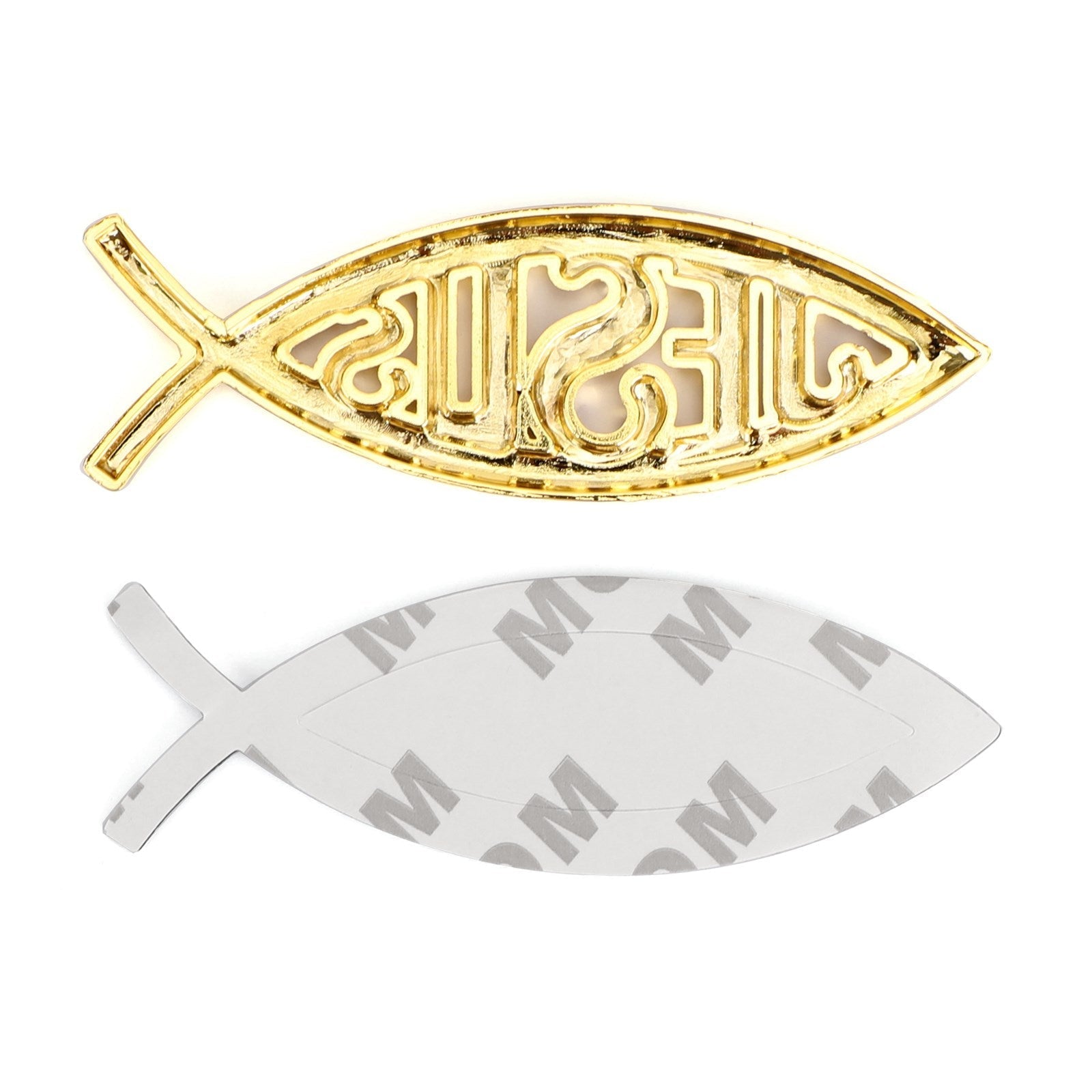 3D voiture autocollant emblème autocollant dieu religieux pour jésus chrétien poisson symbole argent