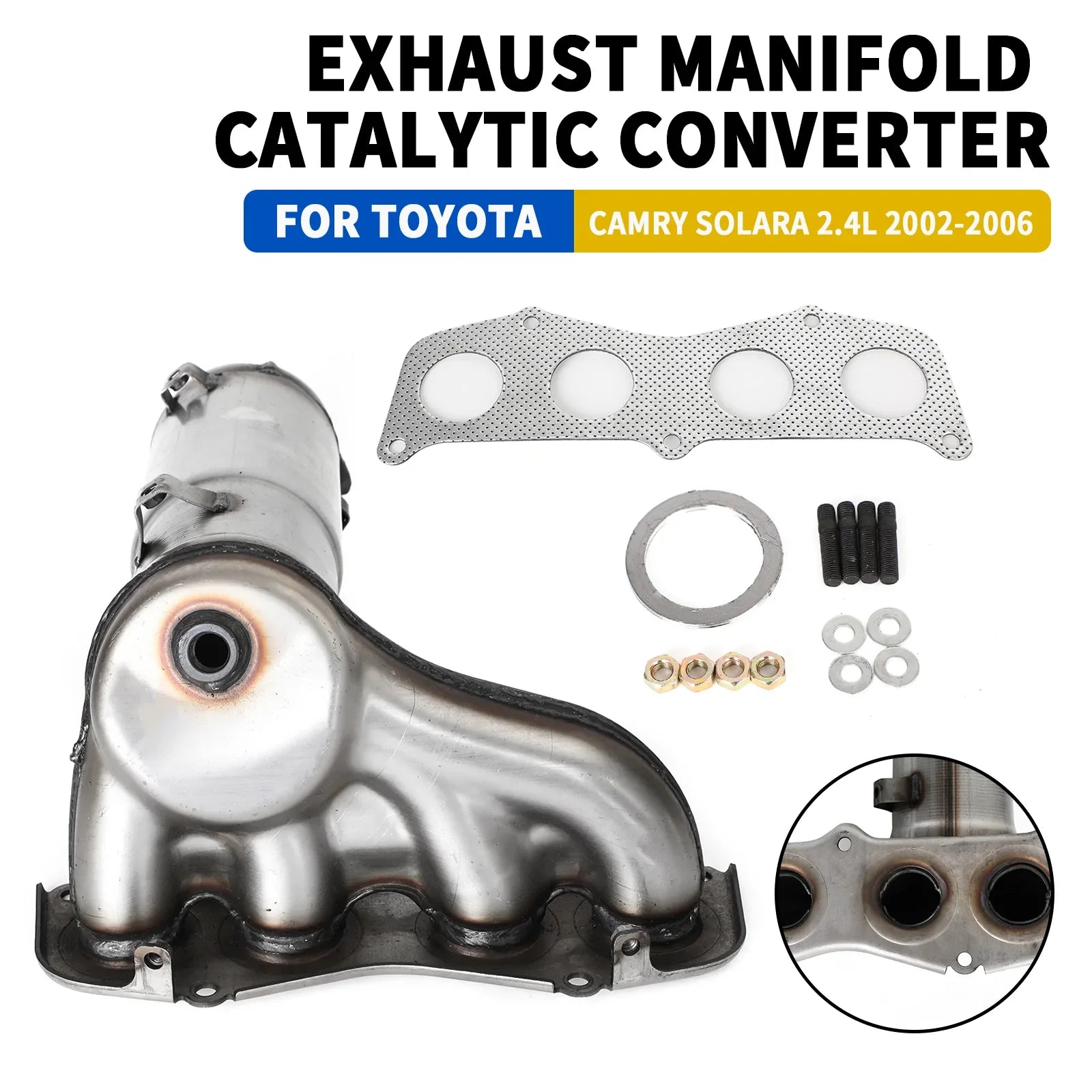 Convertisseur catalytique avec joint 16384 pour Toyota Camry Solara 2.4L 2002-2006