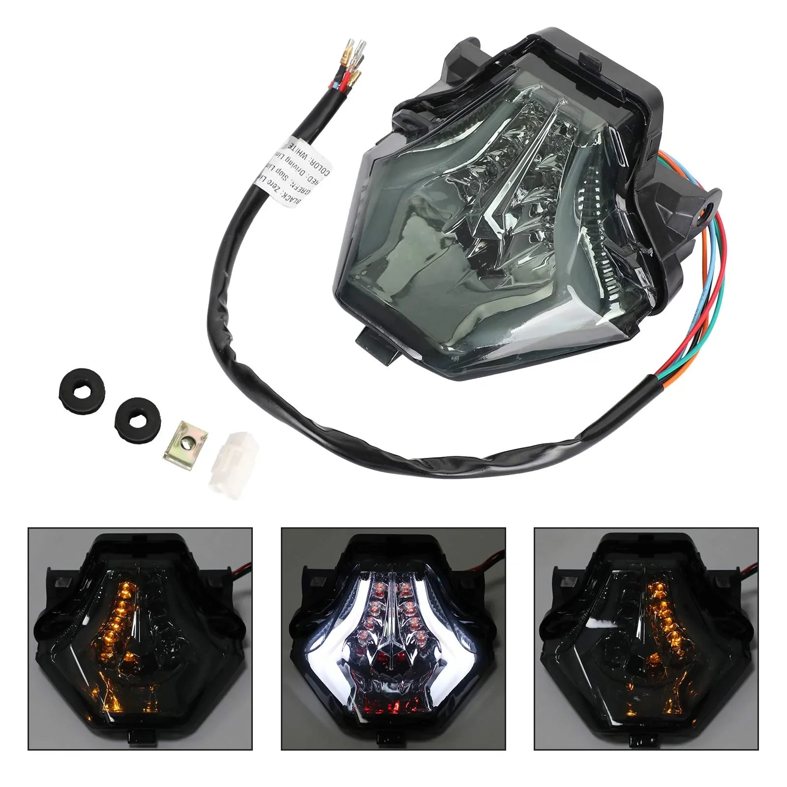 Geïntegreerde achterlichtindicatoren voor Yamaha YZF R25/R3 MT 03/07/25 FZ 07 generiek