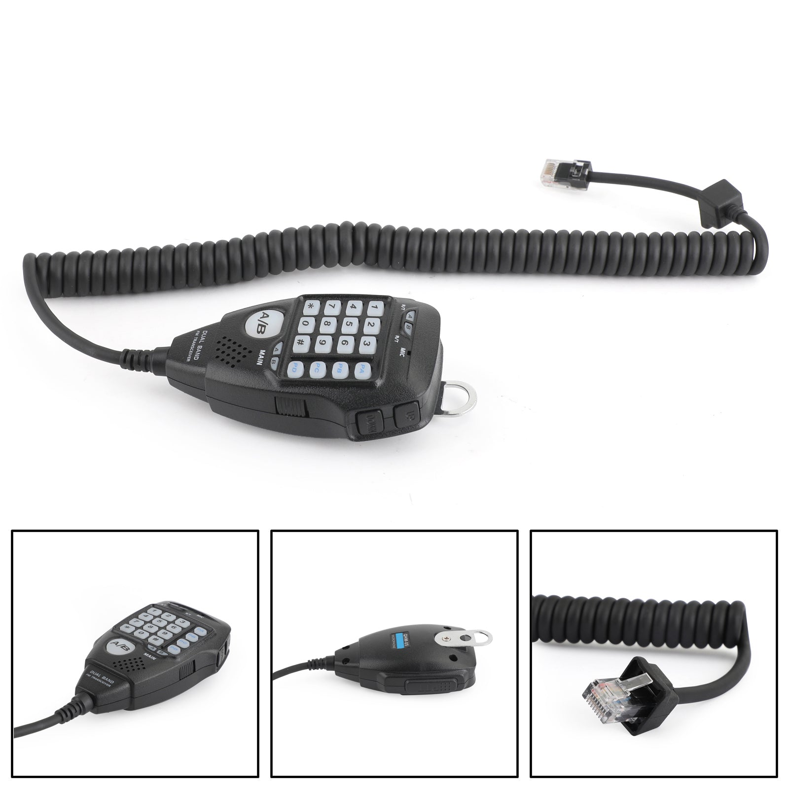 Uso en coche compatible con micrófono walkie talkie para AnyTone AT-778UV AT-588UV