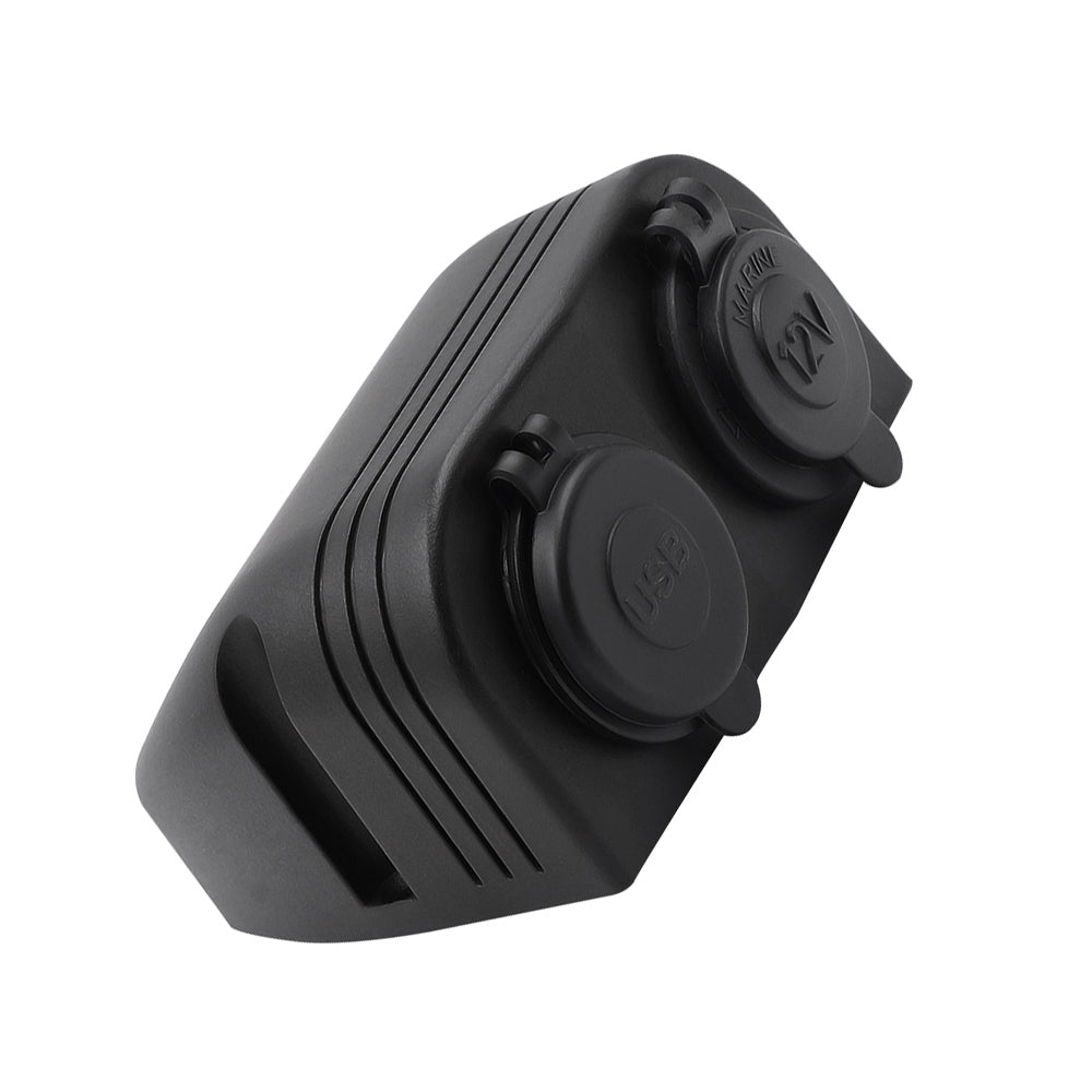 Chargeur 2 en 1 + allume-cigare 12 V/24 V panneau 2 trous adapté pour voiture de bateau