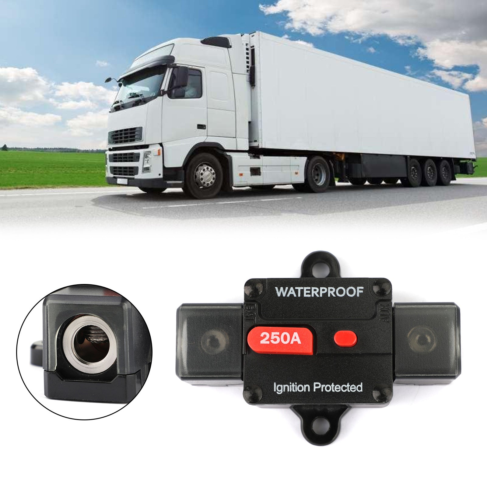 250A Disjoncteur Ignition Protected Inline Reset Remplacer le fusible pour la voiture marine