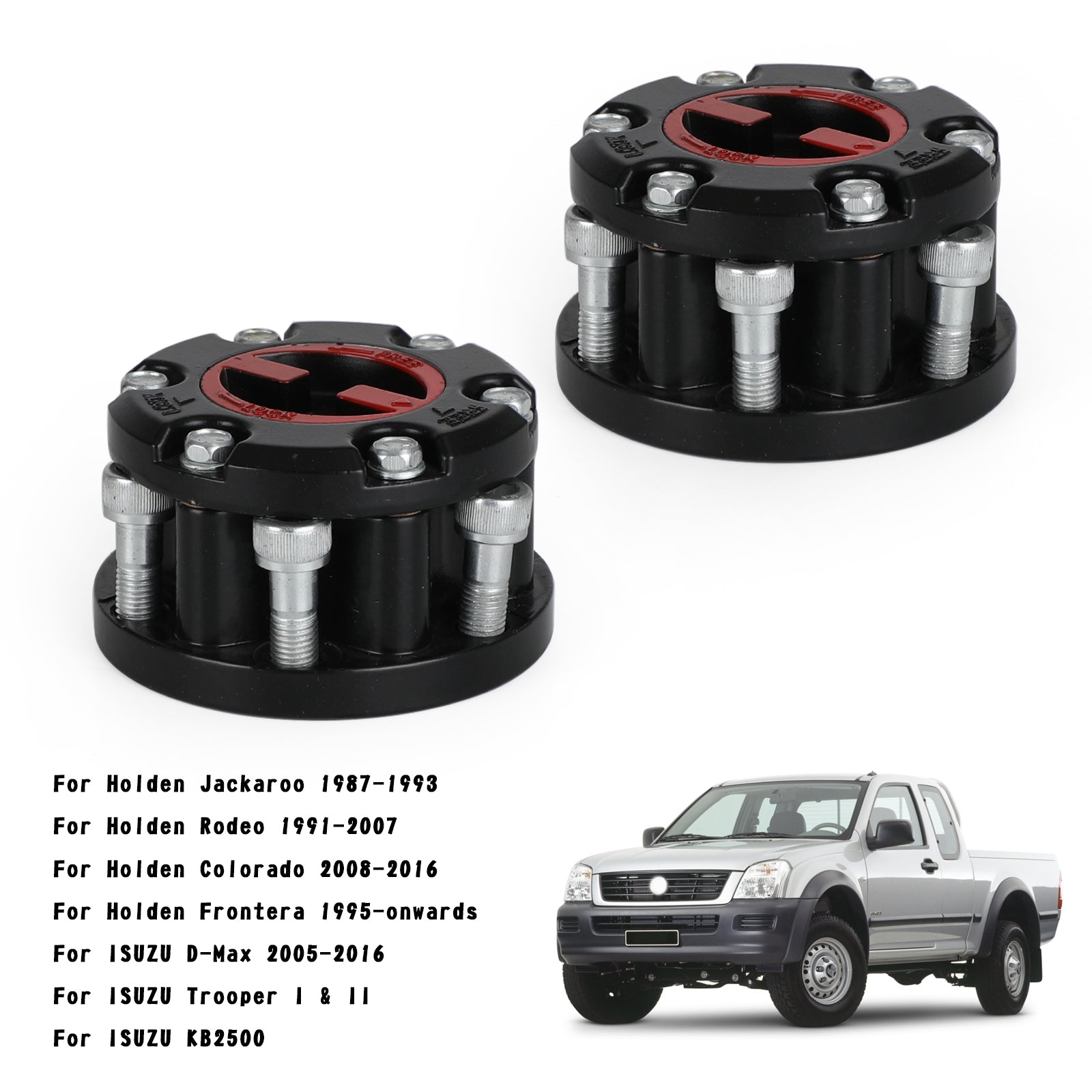 2 bujes de rueda libre para Holden Rodeo Jackaroo Colorado Isuzu D-Max 17 Spline genéricos