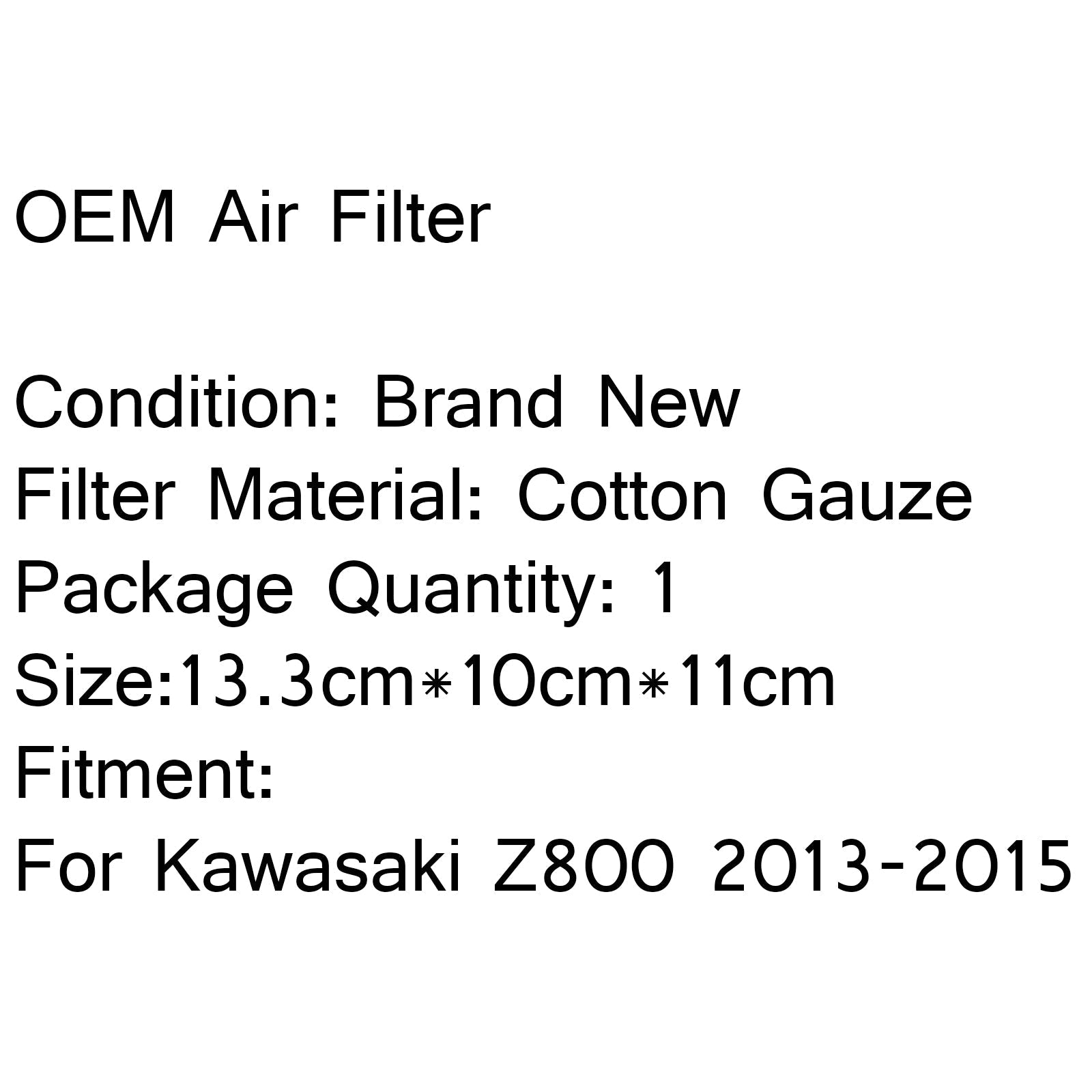 Sostituzione ad alto flusso per Kawasaki Z800 2013-2015 Generico