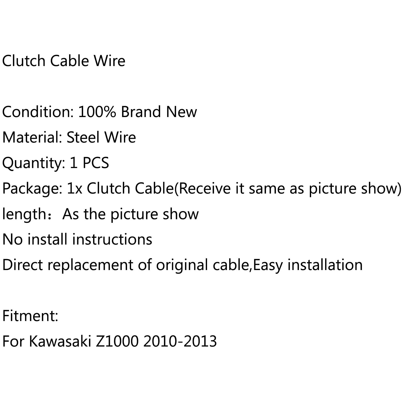 Sostituzione del filo d'acciaio del cavo frizione per Kawasaki Z1000 2010-2013 Generico