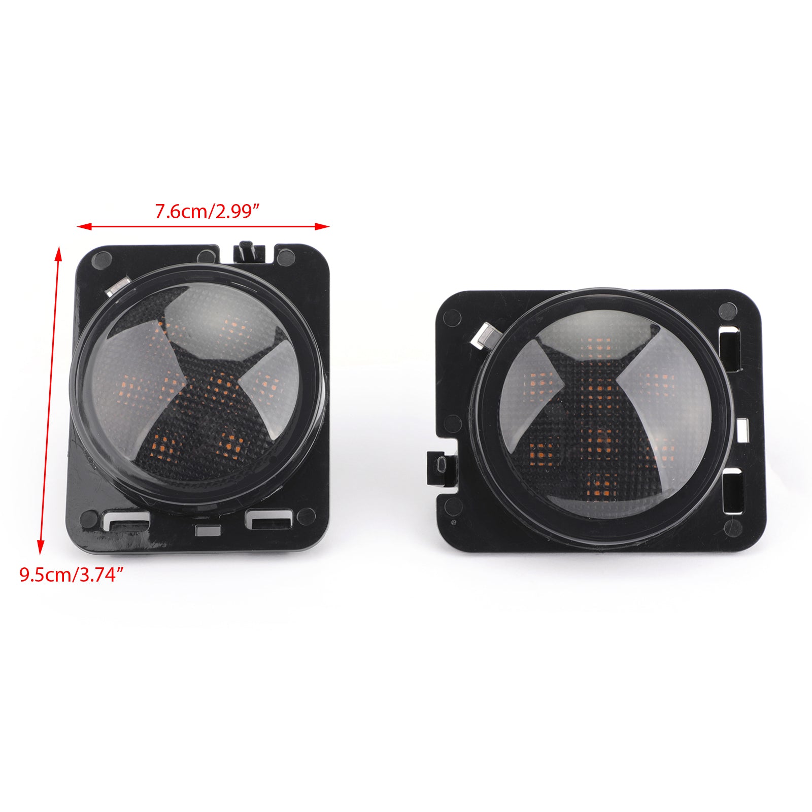 2x Clignotant LED pour garde-boue avant Parking Side Marker pour Wrangler JK 2007-15 générique