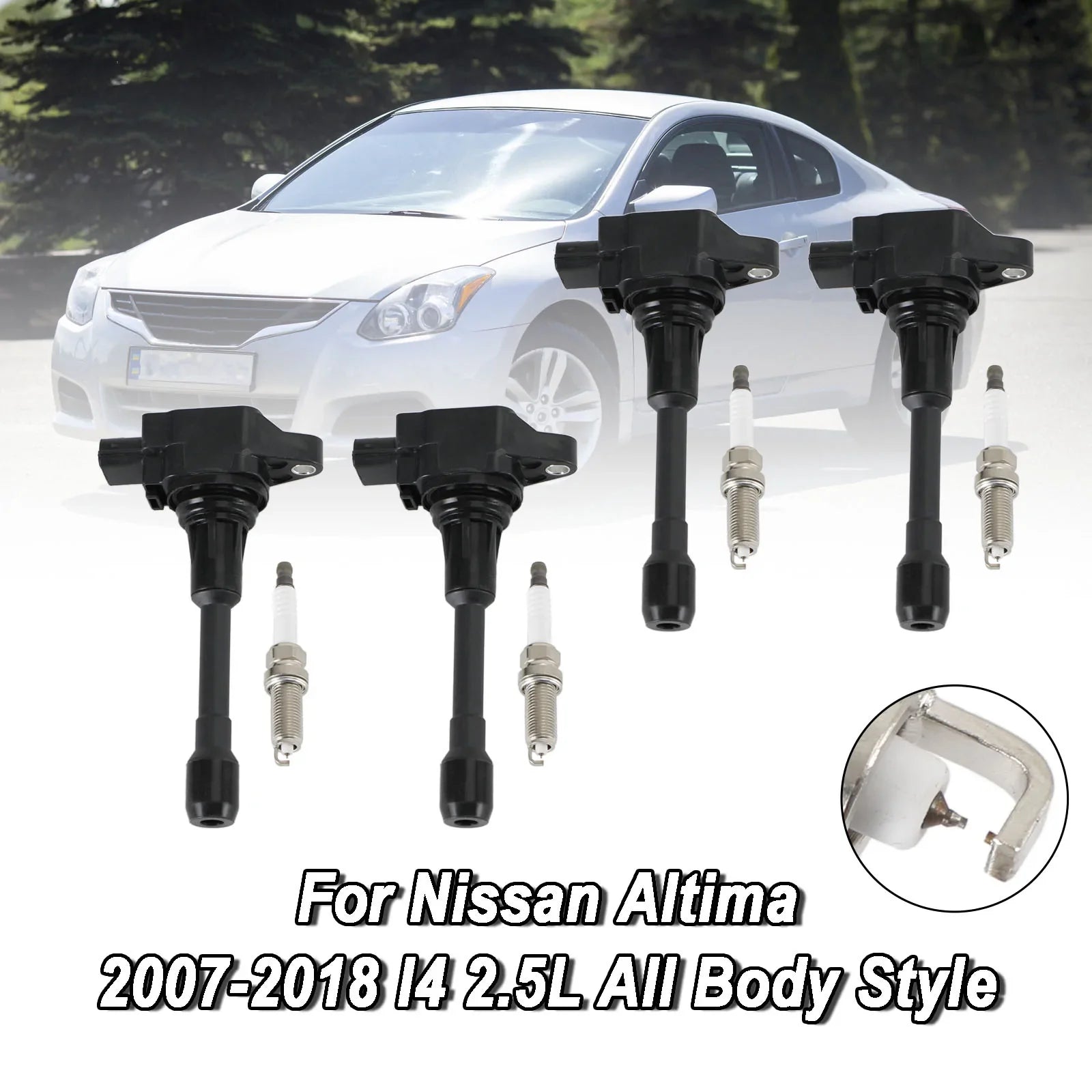 Nissan Sentra 2007-2012 l4 2.5L UF549 Zestaw 4 cewek zapłonowych