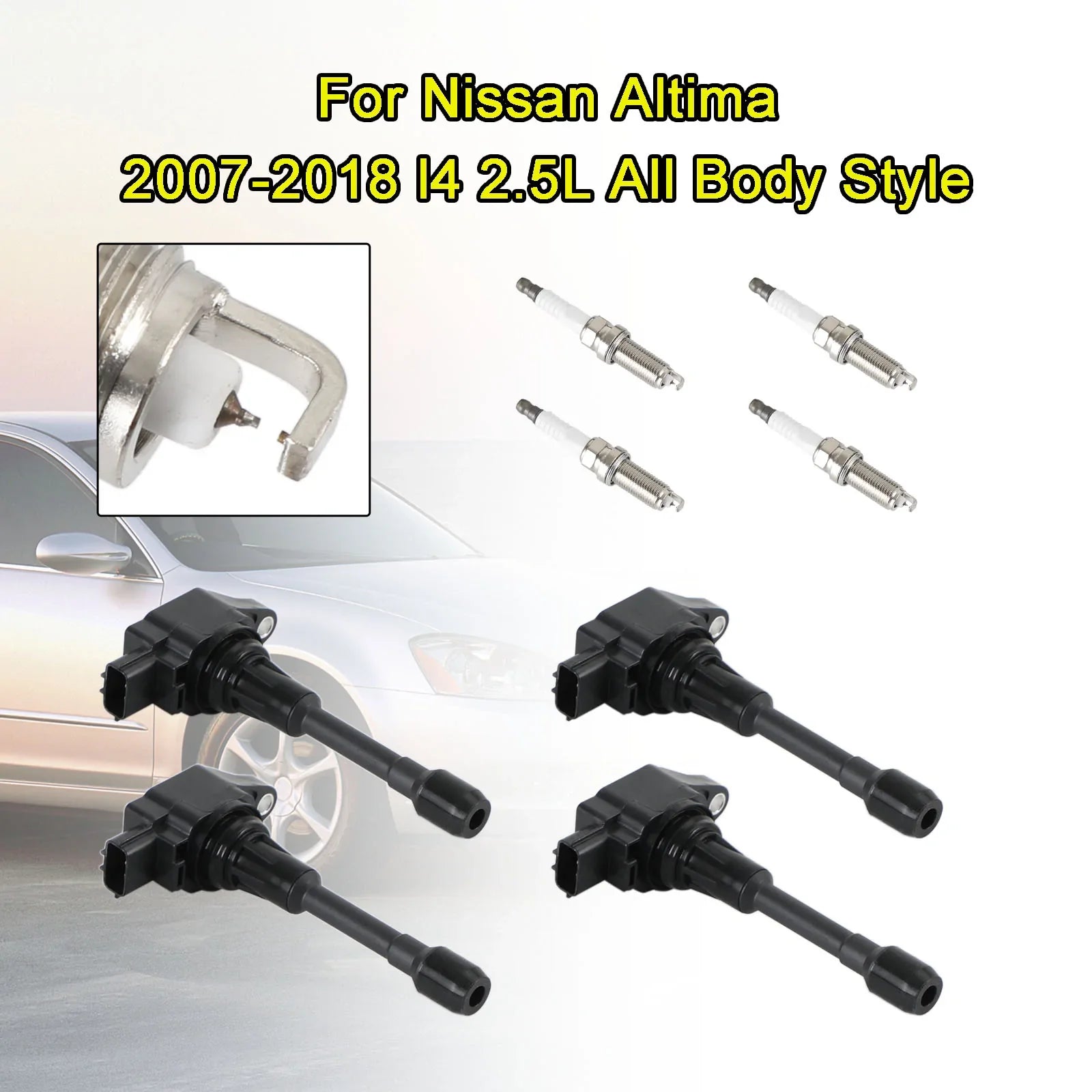 Nissan Rogue 2008-2019 (Rogue Select 2014-2015) l4 2.5L Lot de 4 bobines d'allumage UF549