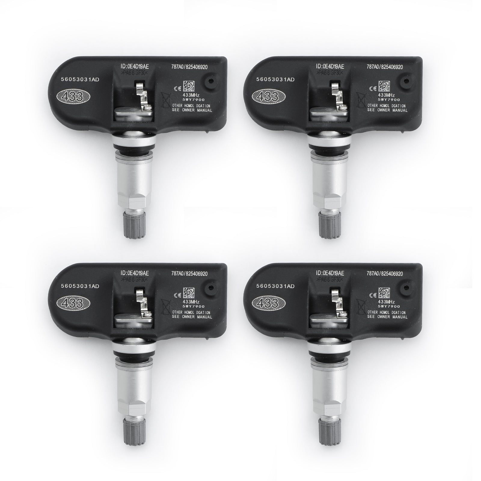 4 X 56053031AD TPMS per sensore pressione pneumatici Chrysler 433 MHz TS-CH10 generico