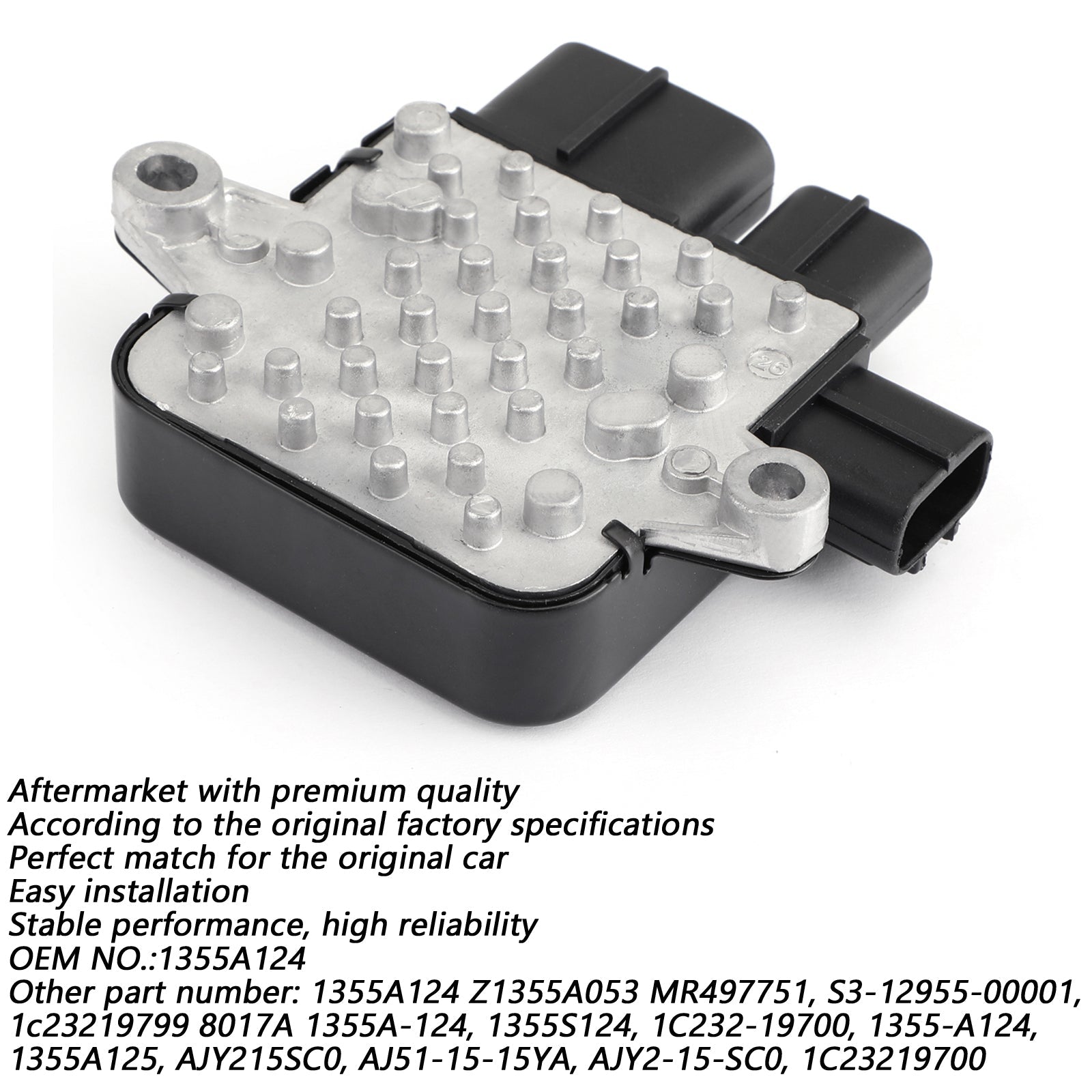 Modulo unità di controllo ventola di raffreddamento 1355A124 per Mitsubishi Outlander Lancer 2002-07 generico