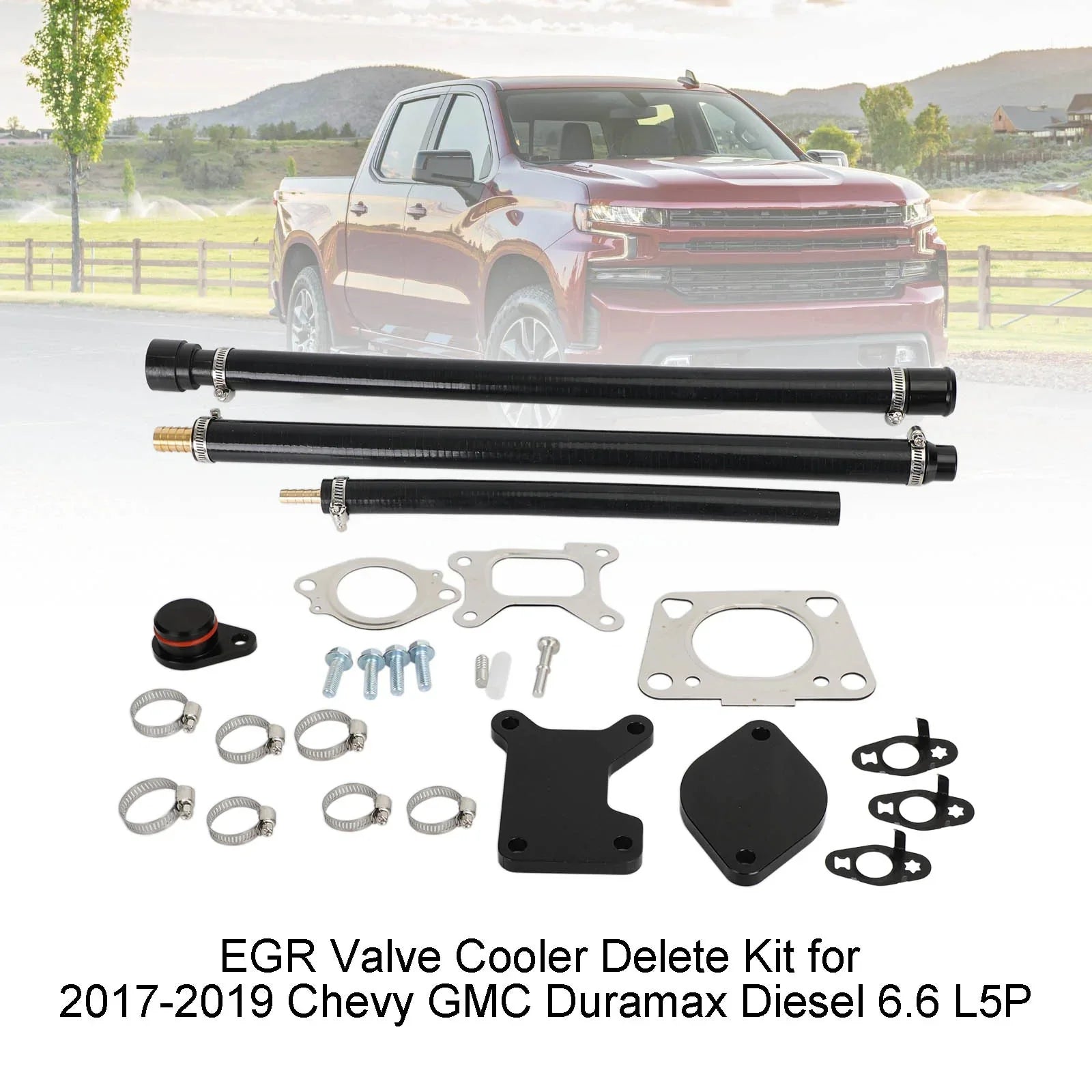 Kit de eliminación de enfriador de válvula EGR para Chevy GMC Duramax Diesel 6.6 L5P 2017-2021