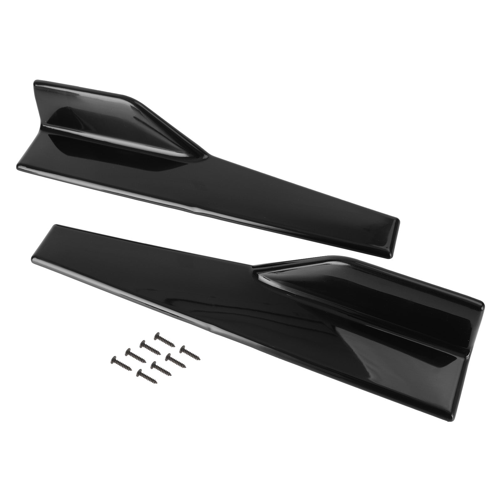 Coppia 45cm Car Gloss Black Side Minigonne Rocker Splitter Diffusore Winglet Wings Generico