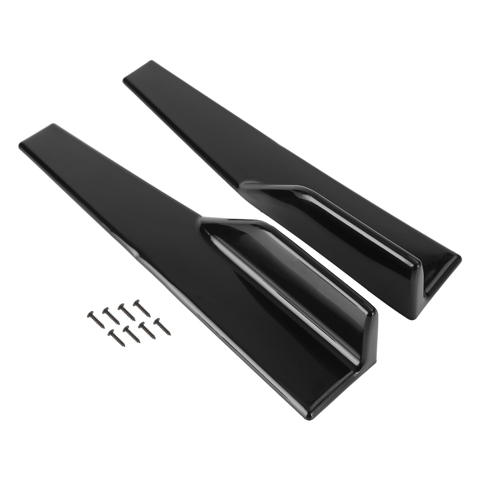 Coppia 45cm Car Gloss Black Side Minigonne Rocker Splitter Diffusore Winglet Wings Generico