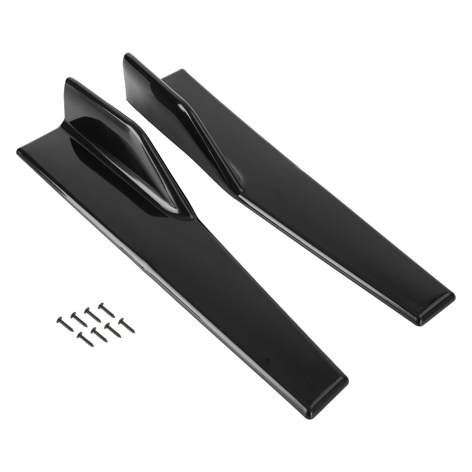 Coppia 45cm Car Gloss Black Side Minigonne Rocker Splitter Diffusore Winglet Wings Generico