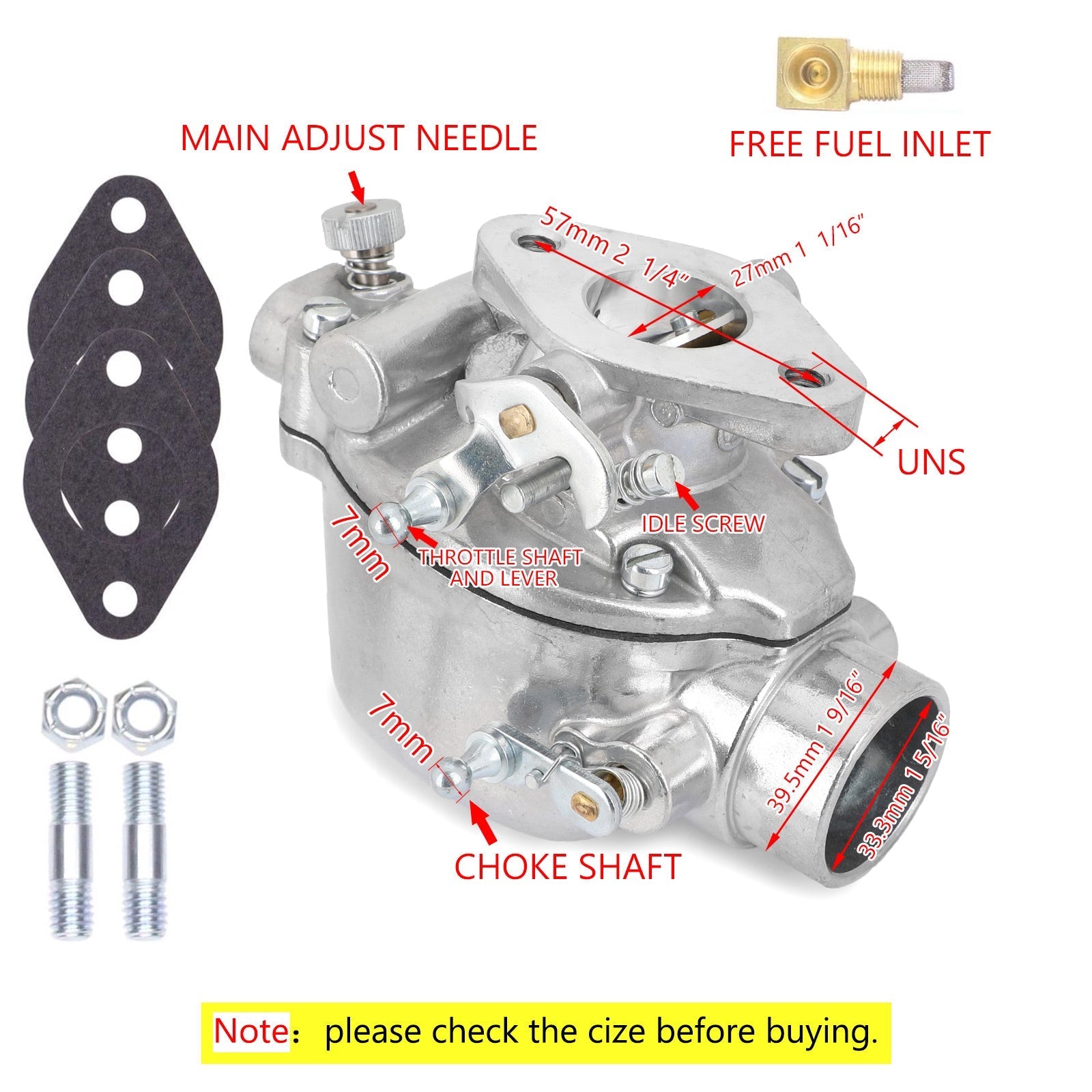 Carburateur pour tracteur Ford 2N 8N 9N TSX33 8N9510C-HD nouveau pour Marvel Schebler générique