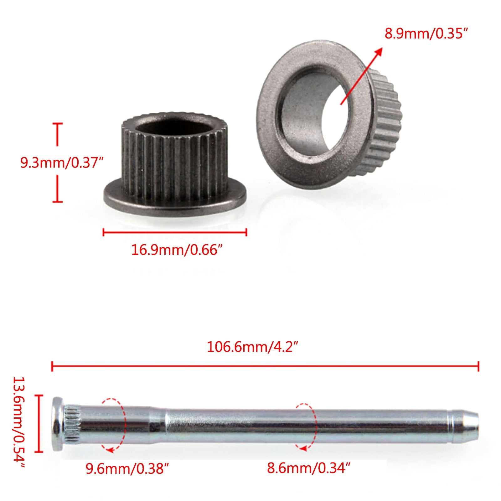 Nowy zestaw tulei sworznia zawiasy drzwiowej na lata 1994-2004 Chevy S10 GMC S15 2-drzwiowe Generic