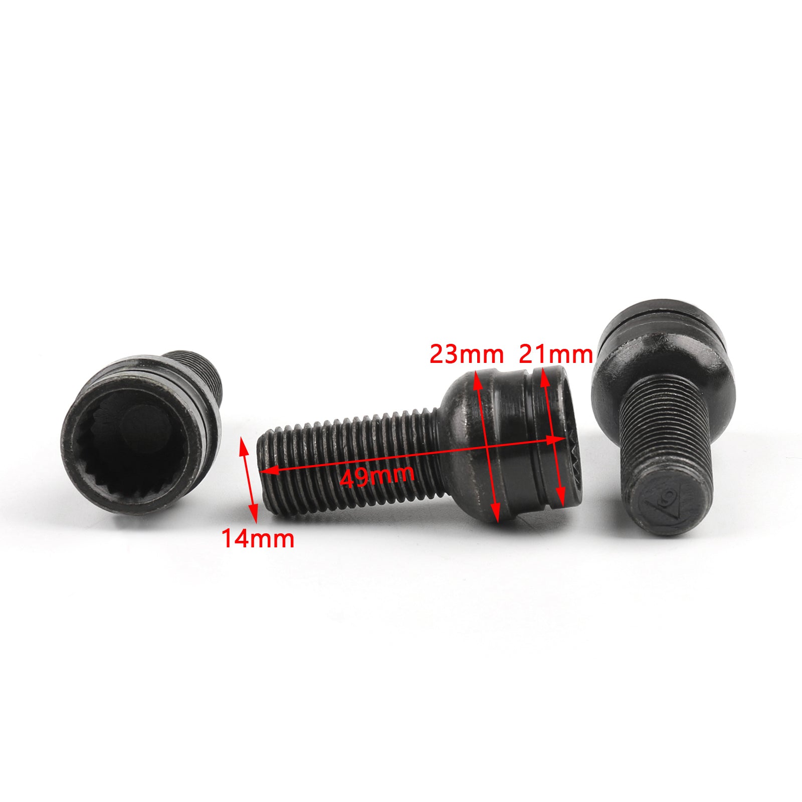 Juego de 4 + 1 pernos de rueda negros de 17 mm y contratuerca para VW Golf Beetle Passat Audi genérico