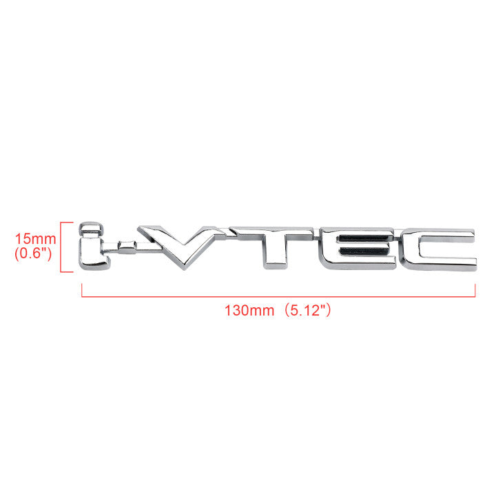 3D Métal i-VTEC Voiture Tronc Arrière Turbo Fender Emblème Badge Stickers Autocollants Argent Générique