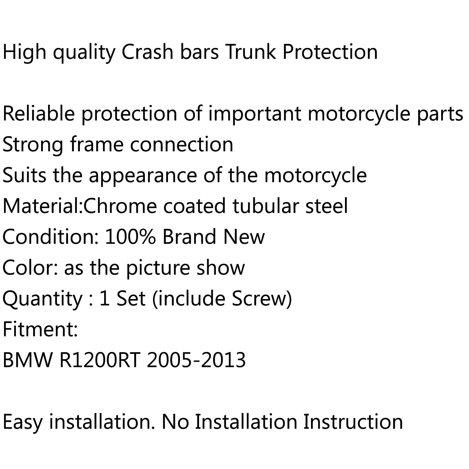 Crashbars Crash bars Tronc Protection Pour BMW R1200RT R 1200RT 2005-2013 Générique