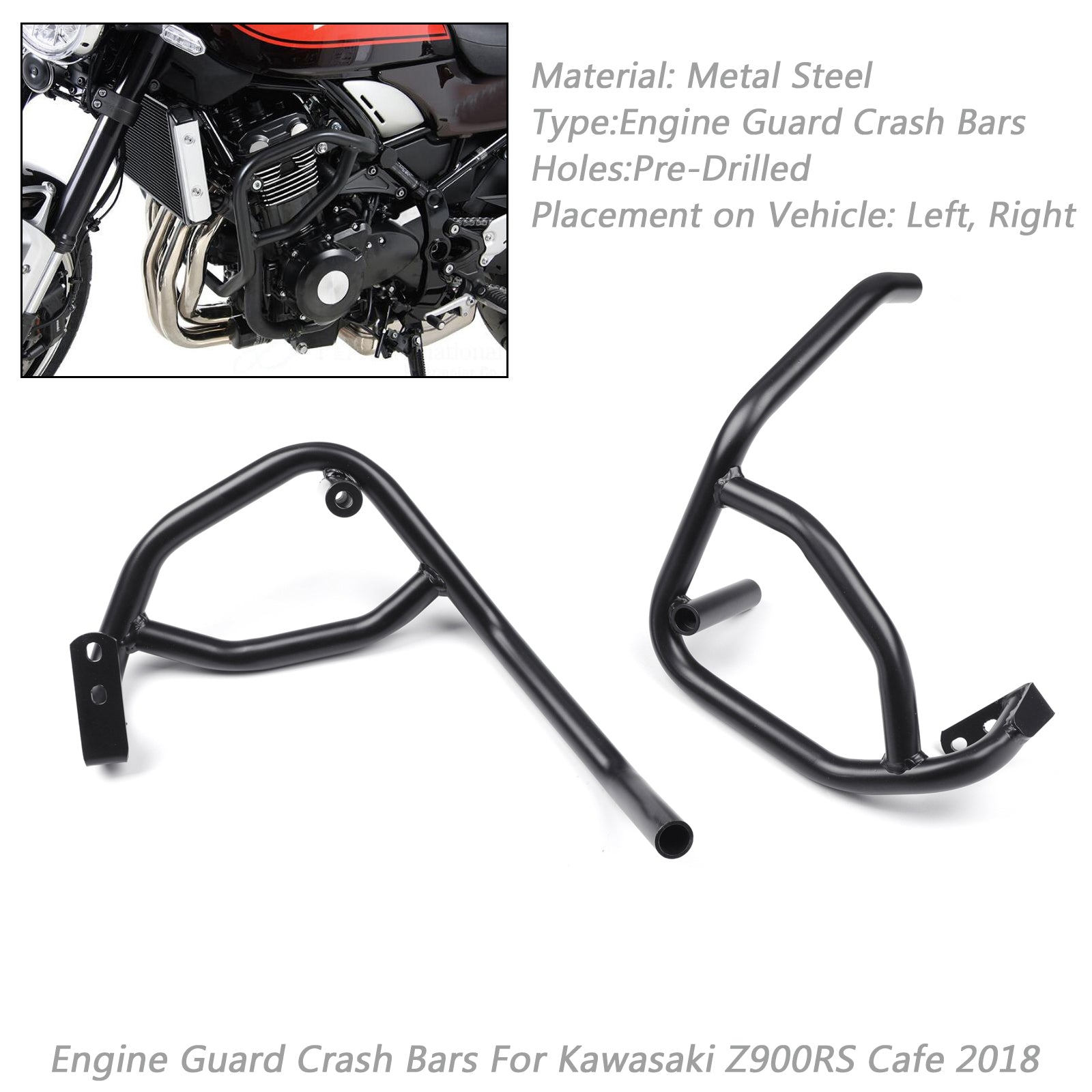 Barres de sécurité de protection de moteur de moto 'autoroute pour Kawasaki Z900RS Cafe 2018 générique