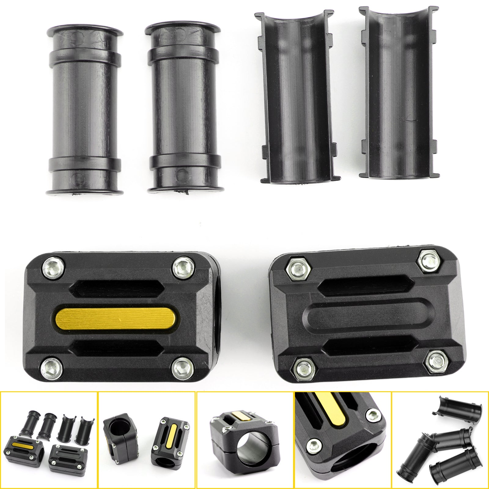 22mm 25mm 28mm Motorcycle Engine Frame Bar Slider Pads 