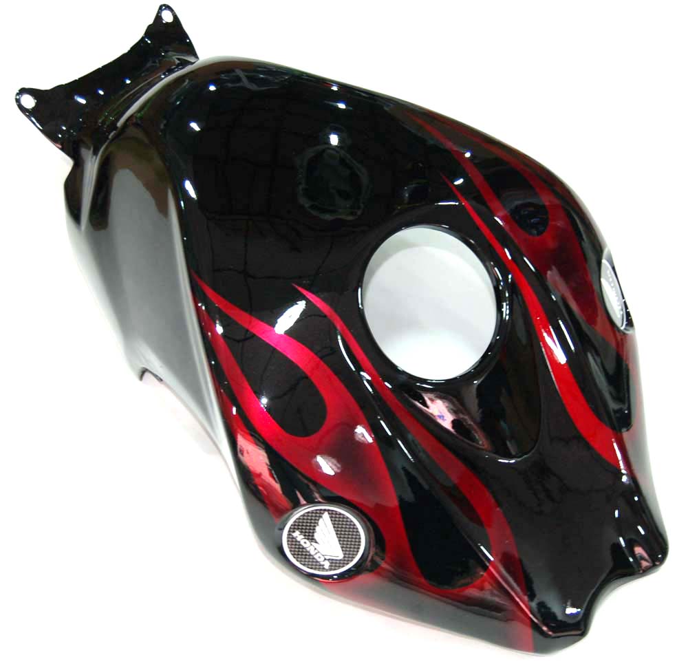 Carenados Amotopart 2008-2011 Honda CBR 1000 RR Black &amp; Cherry Red Flame Generic