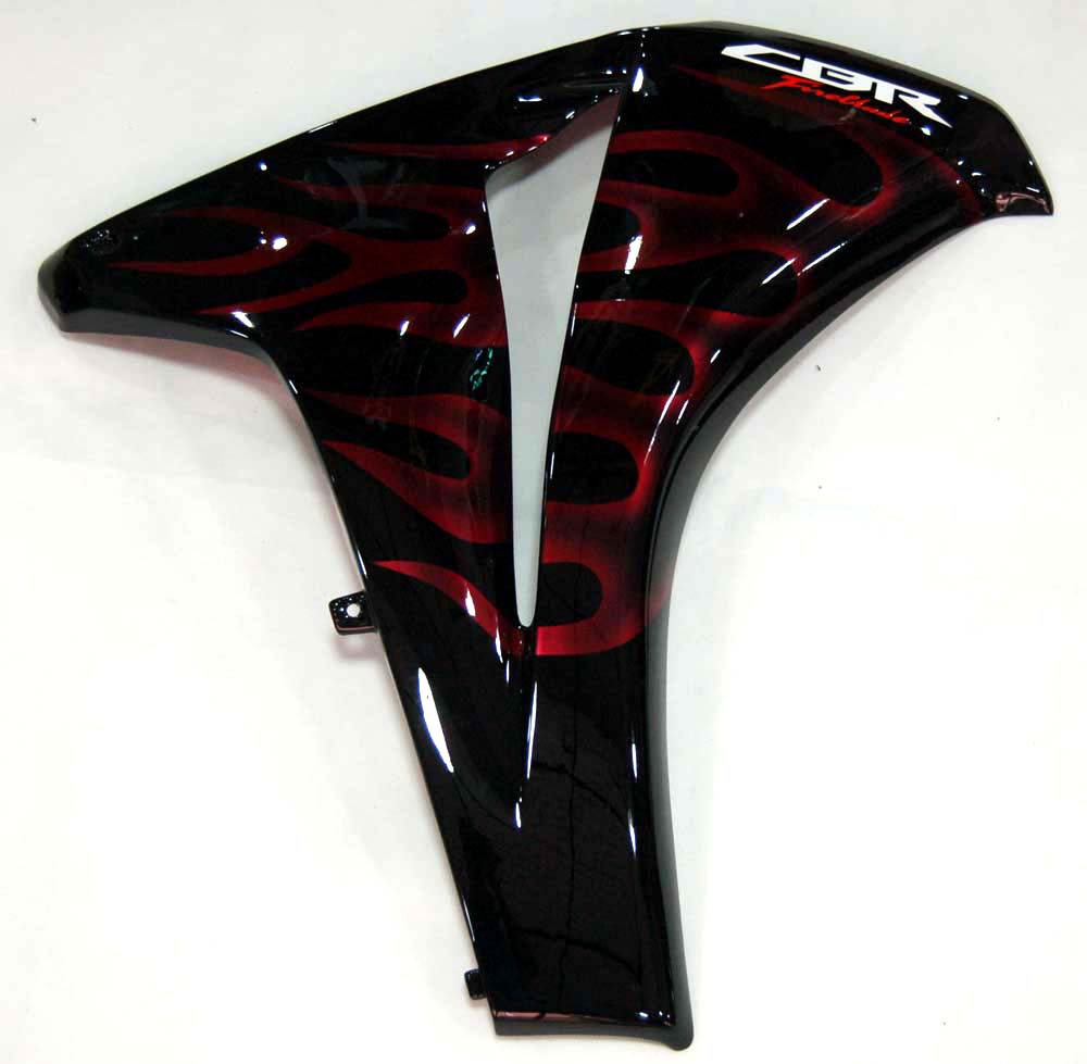 Carénages Amotopart 2008-2011 Honda CBR 1000 RR Black &amp; Cherry Red Flame Generic