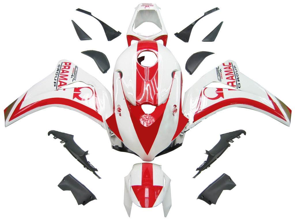 Carenados Amotopart 2008-2011 Honda CBR 1000 RR Blanco y Rojo Pramac Genérico