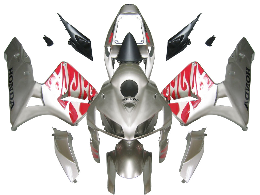 Carénages Amotopart 2005-2006 Honda CBR 600 RR Silver &amp; Red Tribal Generic