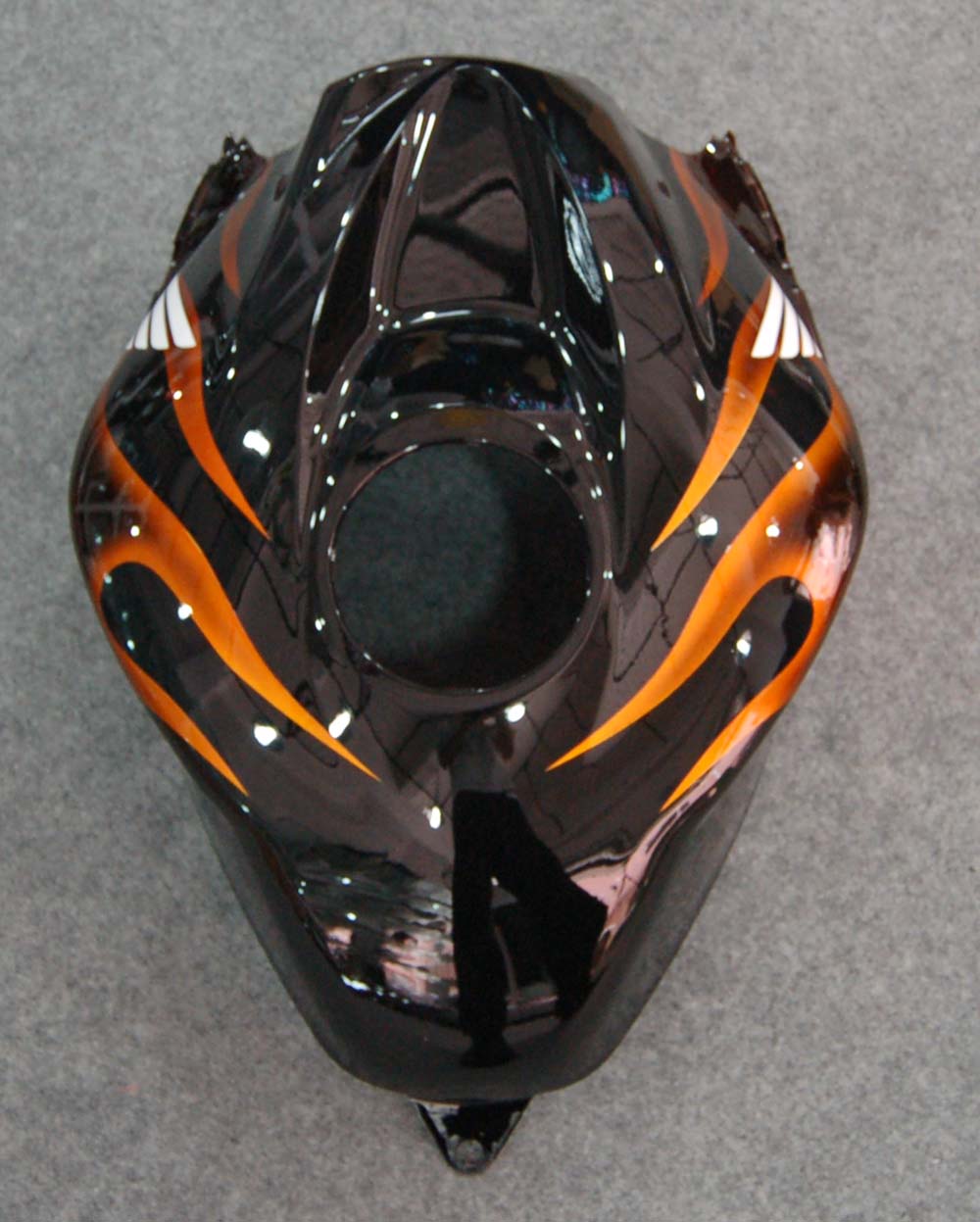 Carénages Amotopart 2007-2008 Honda CBR 600 RR Black &amp; Orange Flame Generic