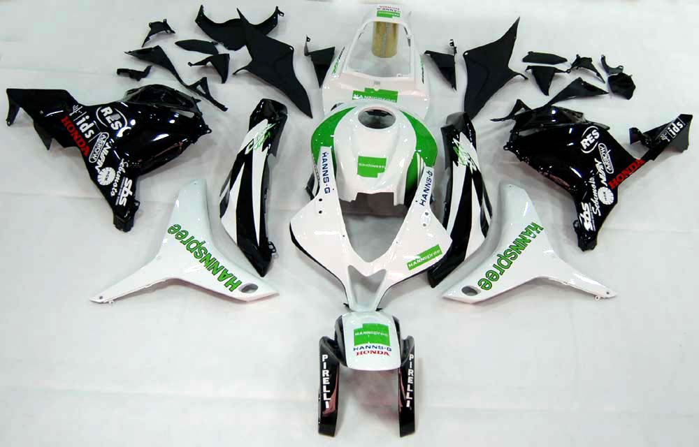 Carénages Amotopart 2009-2012 Honda CBR 600 RR Blanc &amp; Noir Hannspree Generic