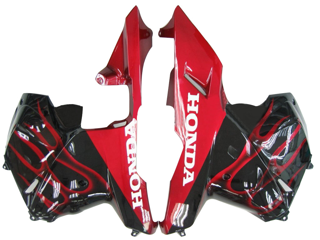 Carénages Amotopart 2009-2012 Honda CBR 600 RR Black &amp; Red Flame Generic