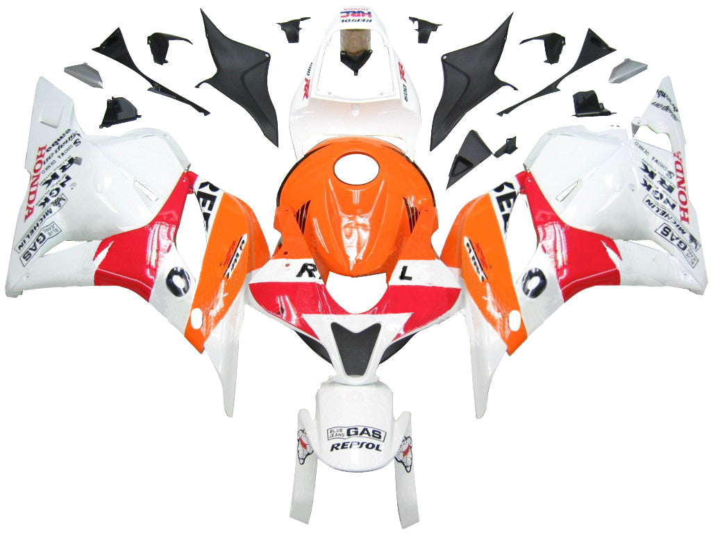 Amotopart Carene 2009-2012 Honda CBR 600 RR Arancione &amp; Bianco Repsol Generico