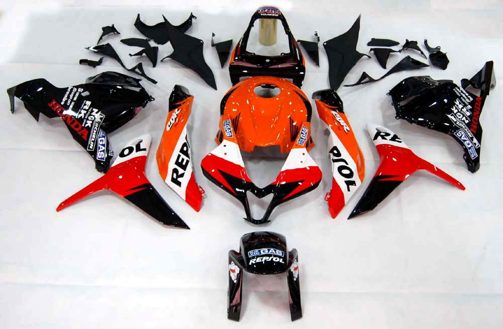 For CBR600RR 2009-2010 Bodywork Fairing Yellow Orange ABS Injection Molded Plastics Set